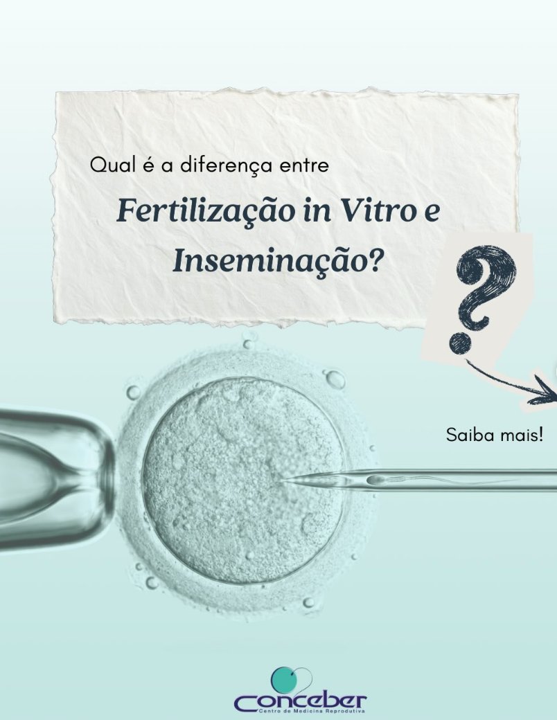 DIFERENÇA ENTRE FERTILIZAÇÃO IN VITRO E INSEMINAÇÃO